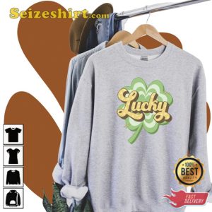 Lucky Four Leaf Clover Family St Patricks Day Sweatshirt