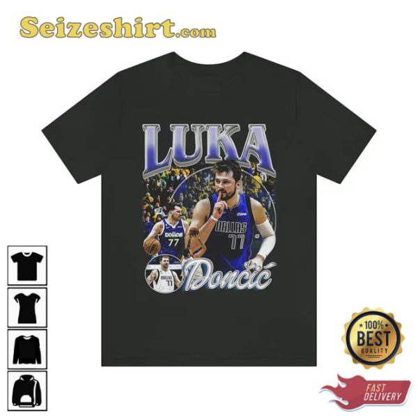 Luka Doncic Vintage Style 90s Dallas Texas Basketball Unisex Shirts