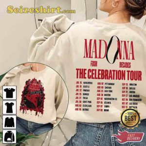 Madonna The Celebration Tour 2023 World Tour Double Sided Shirt