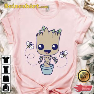 Marvel Guardians Of The Galaxy Baby Groot And Bees T-Shirt I Am Groot