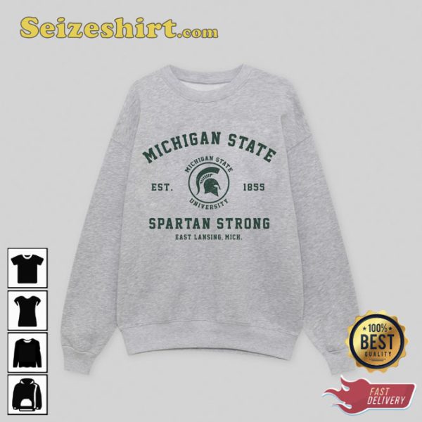 Michigan State Spartan Strong Old School Style Sweatshirt