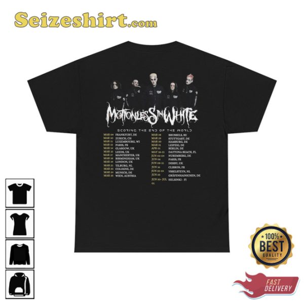 Motionless In White Scoring The End Of The World Uk Europe Tour T-shirt