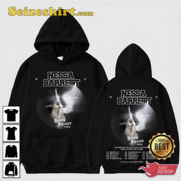 Nessa Barrett Young Forever Tour 2023 2 Sided Shirt