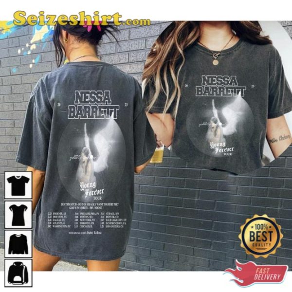 Nessa Barrett Young Forever Tour 2023 2 Sided Shirt