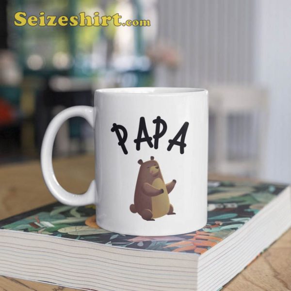 Papa Bear Coffee Mug Gift For Daddy