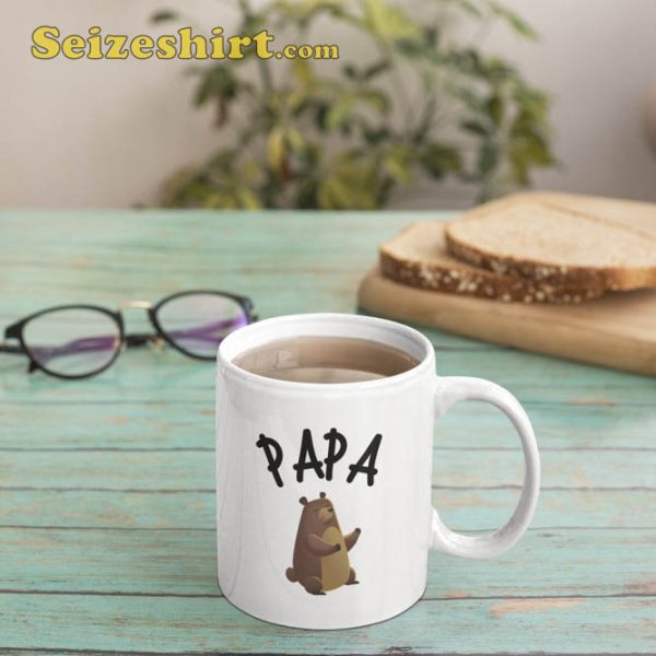 Papa Bear Coffee Mug Gift For Daddy