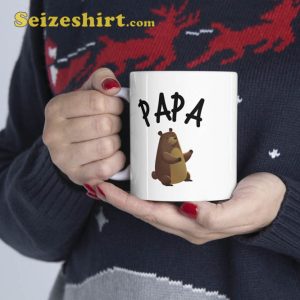 Papa Bear Coffee Mug Gift For Daddy