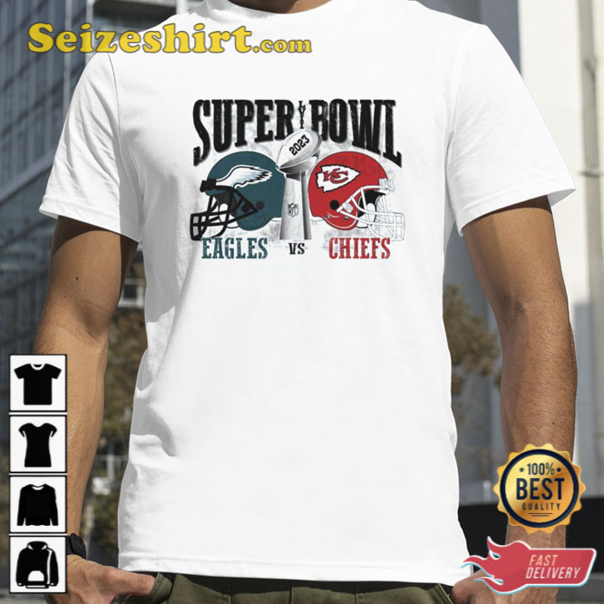 Philadelphia Eagles Vs Kansas City Chiefs 2023 LVII Super Bowl Shirt