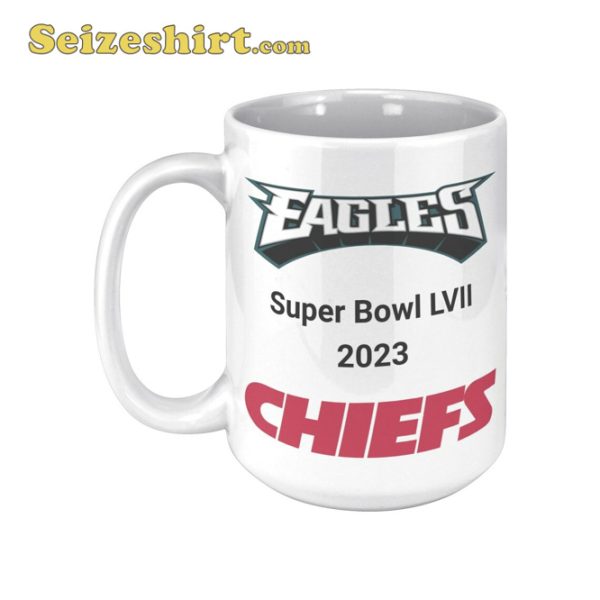 Philadelphia Eagles vs Kansas City Chiefs Super Bowl LVII 2023 Mug