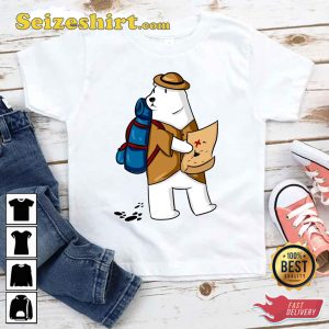 Polar Bear Goes Camping Hiking Gift for Climbing Unisex T-Shirt