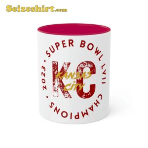 Red KC Kansas City Super Bowl Champion LVII 57 Mug