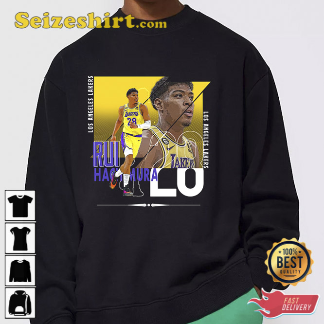 Rui Hachimura Basketball Paper Poster Lakers 4 T-Shirt