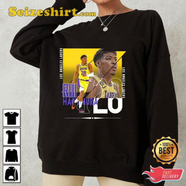 Rui Hachimura Basketball Paper Poster Lakers 4 T-Shirt