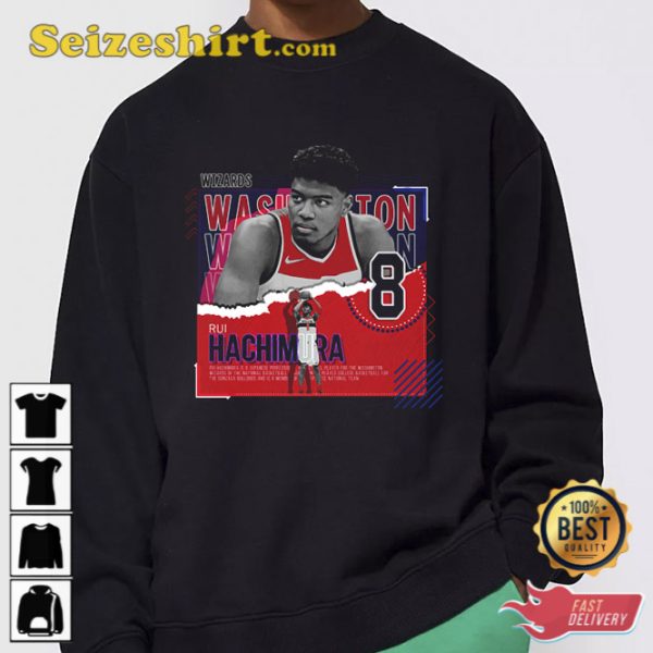 Rui Hachimura Basketball Paper Poster Wizards T-Shirt