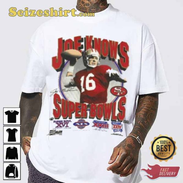 San Francisco Joe Montana Football Player T-shirt