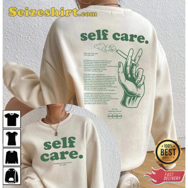 Self Care Mac Miller Sweatshirt Swimming Album Trendy