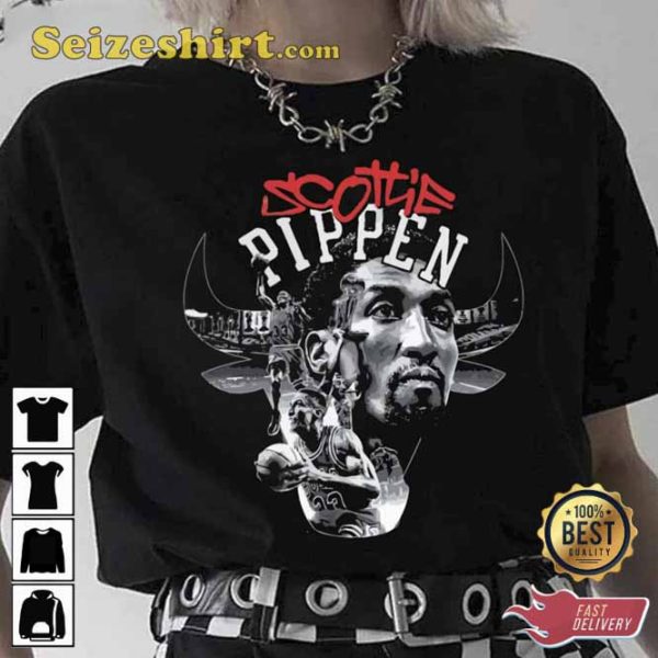 Skotanduk Black Design Scottie Pippen Tee Shirt