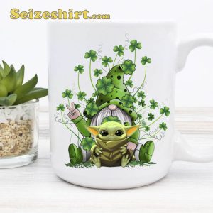 St Patrick's Day Gnome And Baby Yoda Mug
