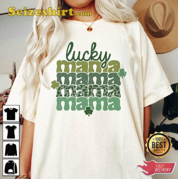 St Patricks Day Mama Shirt Leopard St Pattys