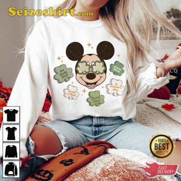 St Patricks Day Mickey Shirt Cute Shamrock