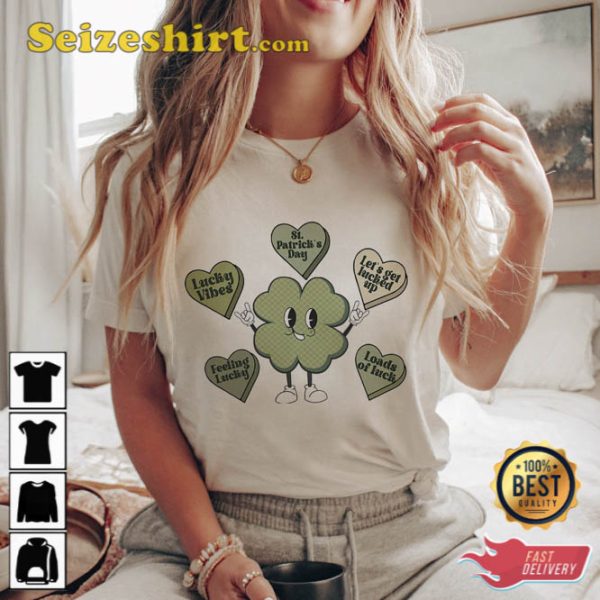 St Patricks Day Shirt Retro Lucky Clover