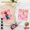 Super Mario Valentines Mario and Princess Peach Happy Women Valentines Day T-Shirt