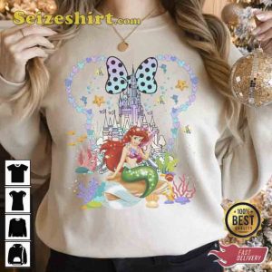 The Little Mermaid Ariel Minnie Mouse Disney Castle Shirt