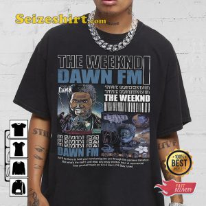The Weeknd Dawn FM Hip Hop Graphic Tee Shirt