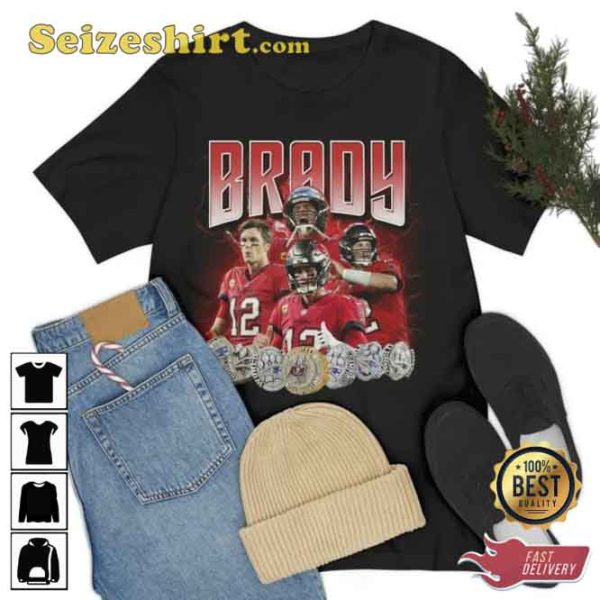 Tom Brady 90s Style Vintage Bootleg Tee Graphic T-shirt