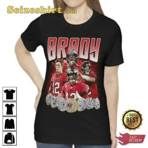Tom Brady 90s Style Vintage Bootleg Tee Graphic T-shirt