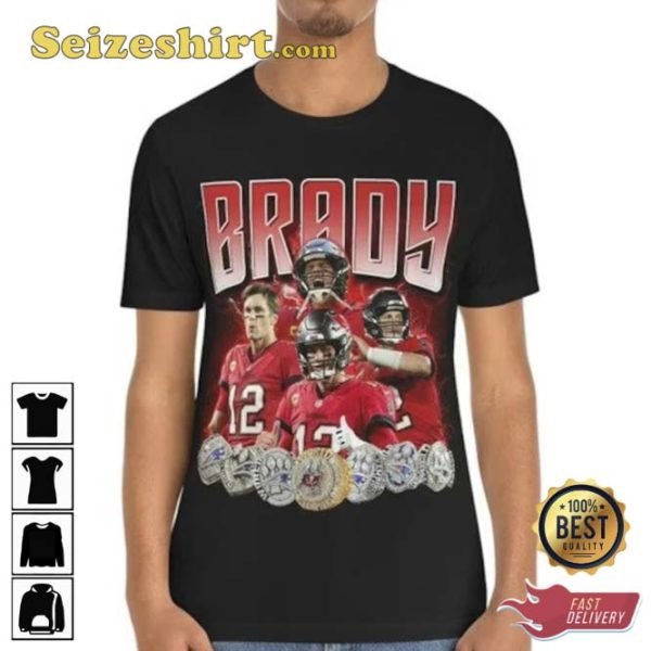 Tom Brady 90s Style Vintage Bootleg Tee Graphic T-shirt