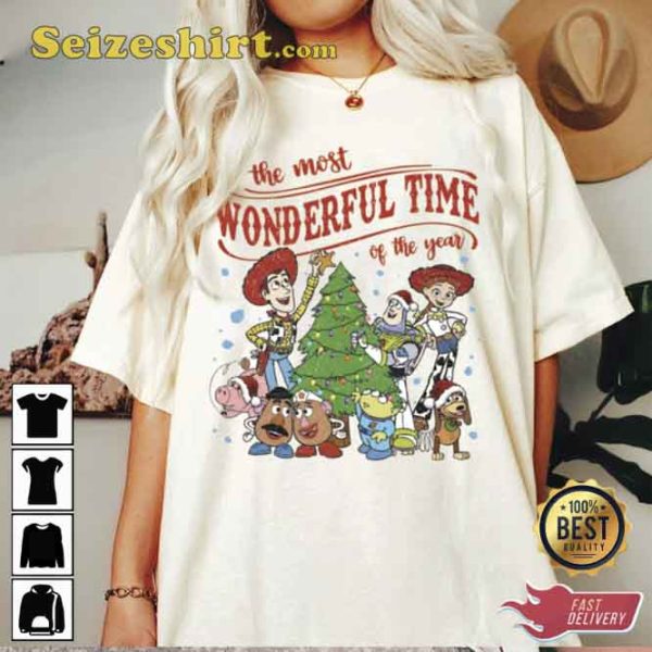 Toy Story Christmas Its Most Wonderful Time Of The Year Tee