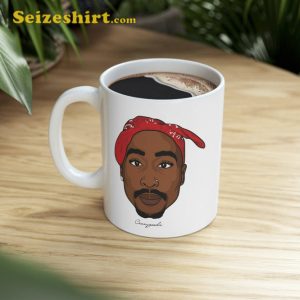 Tupac Inspired Ceramic Mug Hip Hop Icon Rap Legend Fan Gift