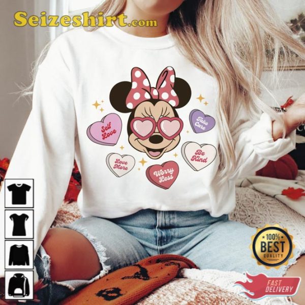 Valentines Minnie Magical Valentine Heart Sublimation Self Love Affirmations Shirt