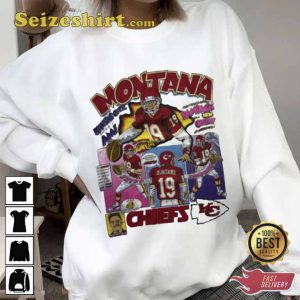 Vintage 90s Joe Montana Comic Chiefs Shirt