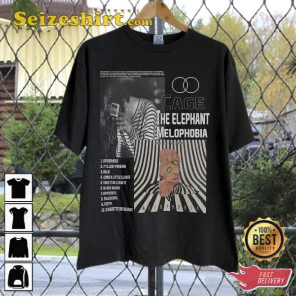 Vintage Bootleg Inspired Cage The elephant Melophobia Shirt