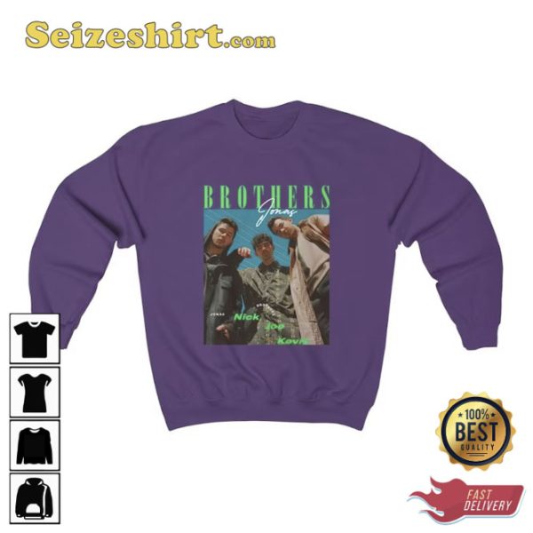 Vintage Jonas Brothers Style Crewneck T-Shirt