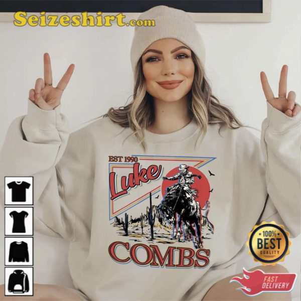 Vintage Luke Combs 1990 Merch Luke Combs Tour 2023 Unisex Sweatshirt