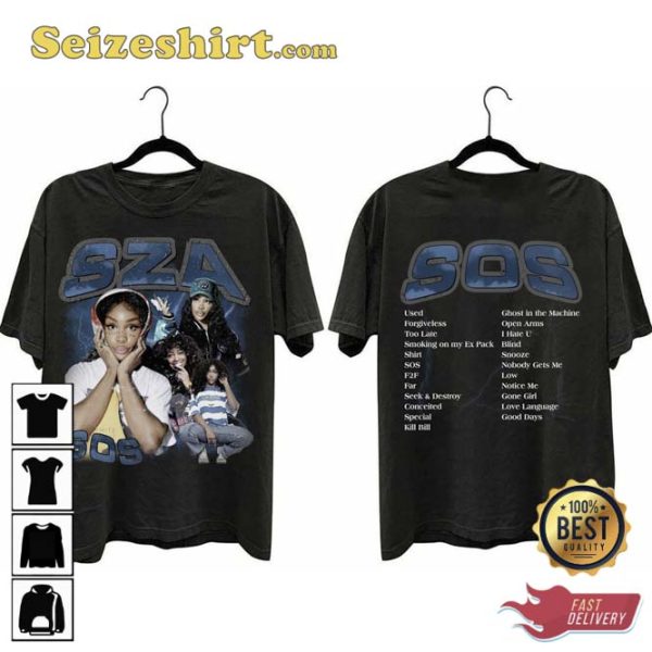 Vintage Y2k Style SZA SOS Graphic Tee