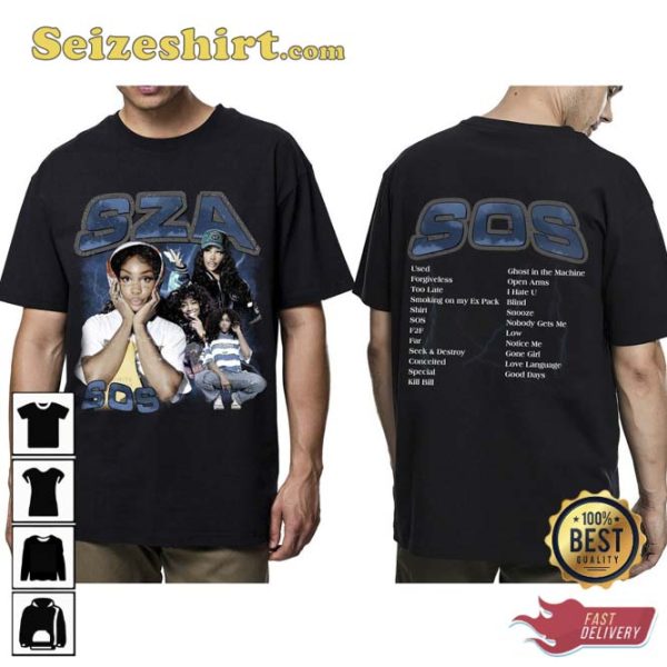 Vintage Y2k Style SZA SOS Graphic Tee