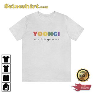 Yoongi Marry Me Color Letter Unisex Jersey Shirt