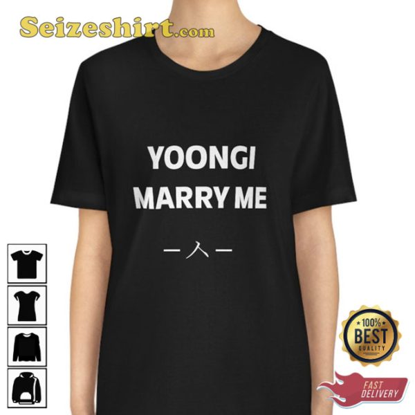 Yoongi Marry Me Emoji Cotton T-Shirt