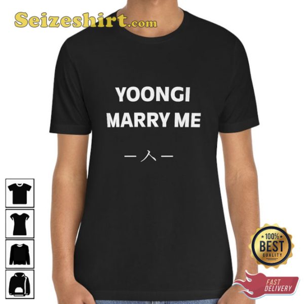 Yoongi Marry Me Emoji Cotton T-Shirt