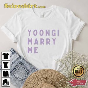 Yoongi Marry Me Unisex Jersey Tee Shirt