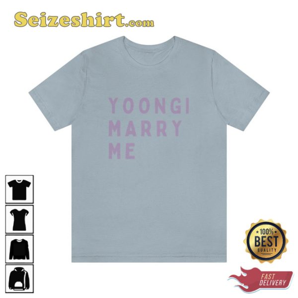 Yoongi Marry Me Unisex Jersey Tee Shirt