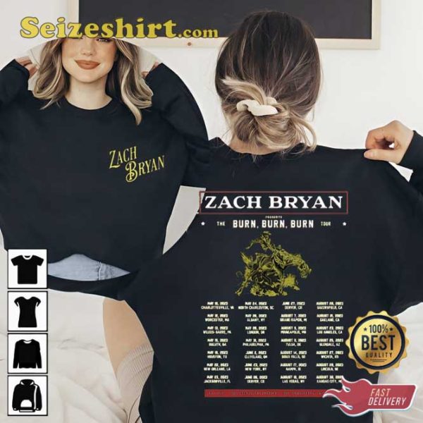 Zach Bryan Burn Burn Burn Tour 2023 Shirt