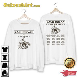 Zach Bryan The Burn Burn Burn Tour 2023 Shirt For Fan