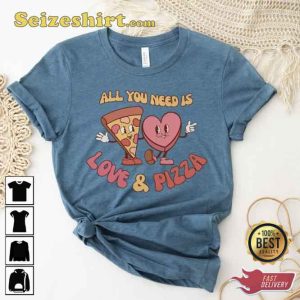 l You Need Is Love And Pizza Kids Shirt