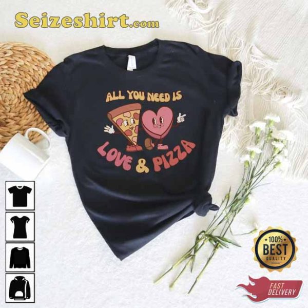 l You Need Is Love And Pizza Kids Shirt