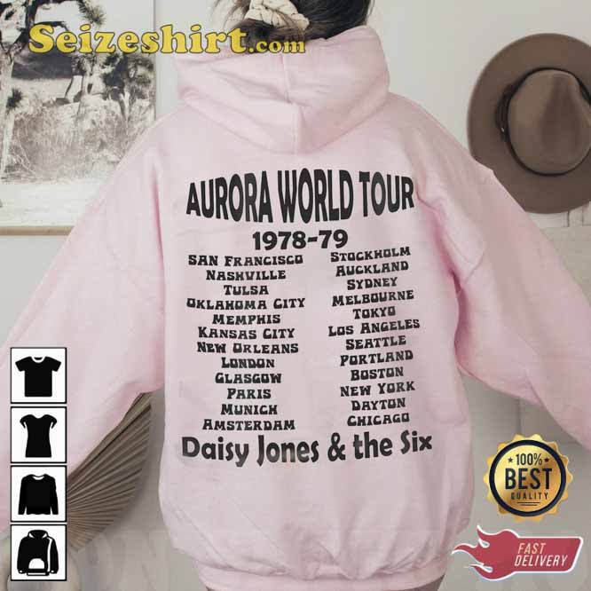 2 Side Daisy Jones and The Six Aurora World Tour 1979 Sweatshirt